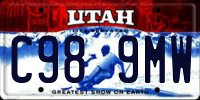 UT license plate C989MW
