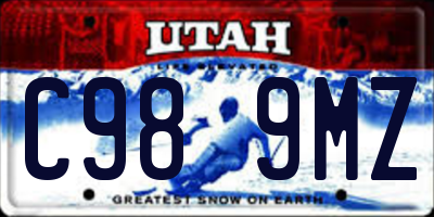 UT license plate C989MZ