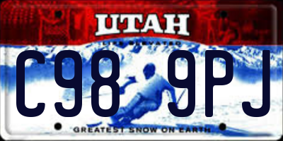 UT license plate C989PJ