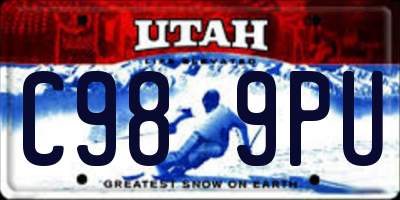 UT license plate C989PU
