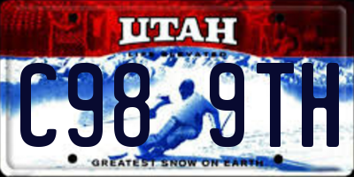 UT license plate C989TH