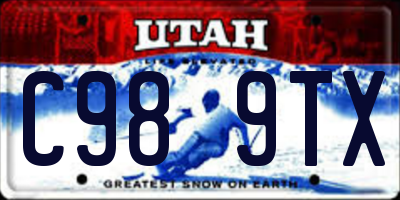 UT license plate C989TX