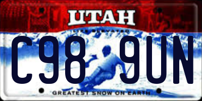 UT license plate C989UN