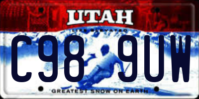 UT license plate C989UW
