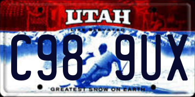 UT license plate C989UX