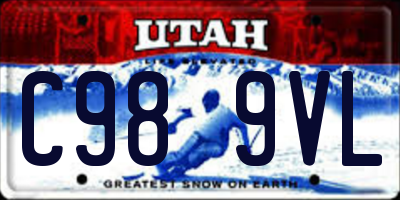 UT license plate C989VL
