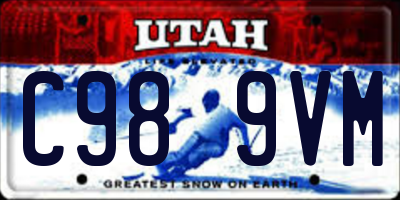 UT license plate C989VM