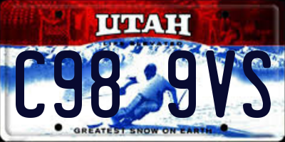 UT license plate C989VS