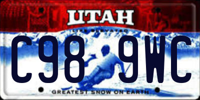 UT license plate C989WC