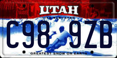 UT license plate C989ZB