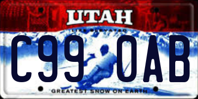UT license plate C990AB