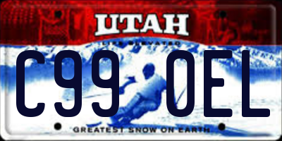 UT license plate C990EL