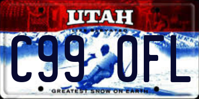 UT license plate C990FL