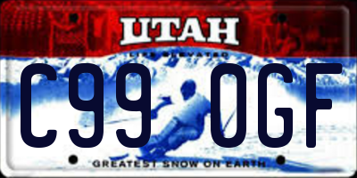 UT license plate C990GF