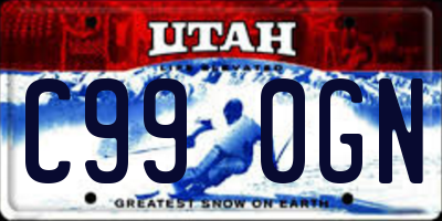 UT license plate C990GN