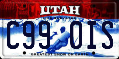 UT license plate C990IS
