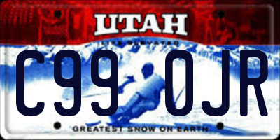 UT license plate C990JR