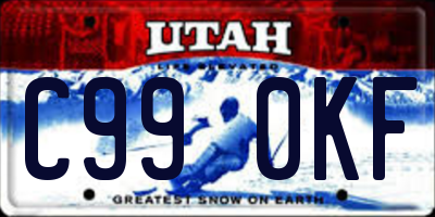UT license plate C990KF