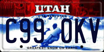UT license plate C990KV