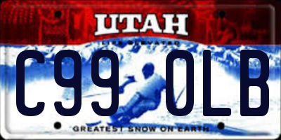 UT license plate C990LB