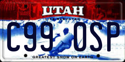 UT license plate C990SP