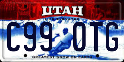 UT license plate C990TG