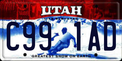 UT license plate C991AD