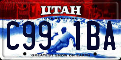 UT license plate C991BA