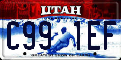 UT license plate C991EF
