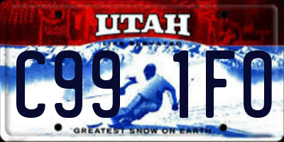 UT license plate C991FO