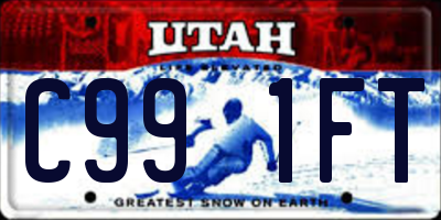 UT license plate C991FT