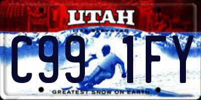 UT license plate C991FY