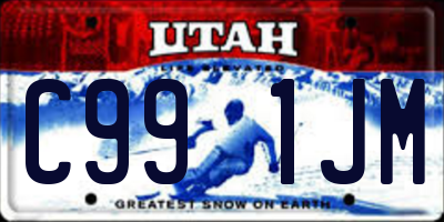 UT license plate C991JM