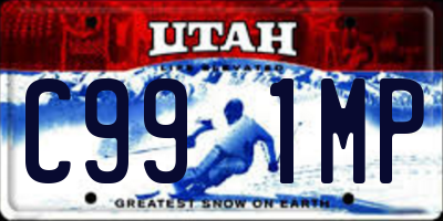 UT license plate C991MP