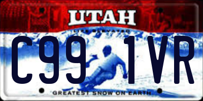 UT license plate C991VR