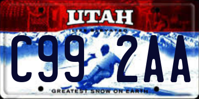 UT license plate C992AA