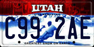 UT license plate C992AE