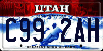 UT license plate C992AH