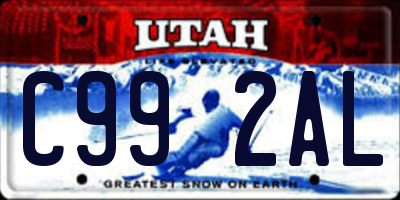 UT license plate C992AL