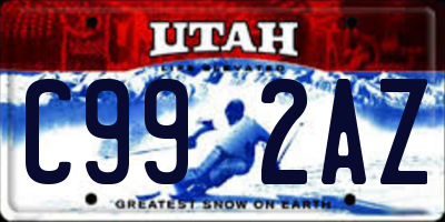 UT license plate C992AZ