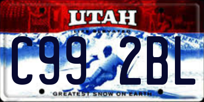 UT license plate C992BL
