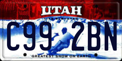 UT license plate C992BN