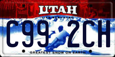 UT license plate C992CH
