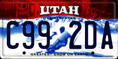 UT license plate C992DA