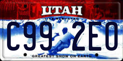 UT license plate C992EO