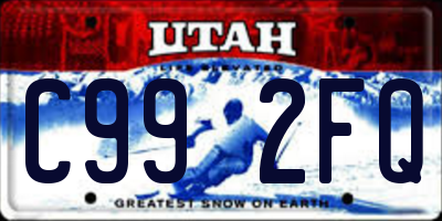 UT license plate C992FQ