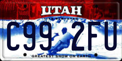 UT license plate C992FU