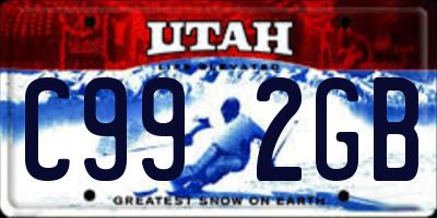UT license plate C992GB