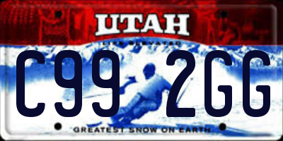 UT license plate C992GG