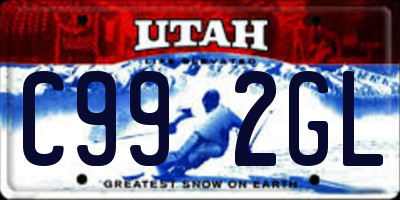 UT license plate C992GL